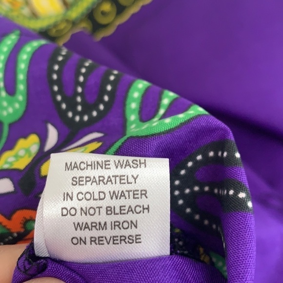 Xpress Unisex Cotton/Polyester Blend Global Tunic - Purple/Green/Orange, SzS - Picture 9 of 10